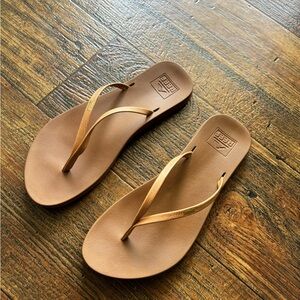Reef Brown Sandals Minimalist Leather Design